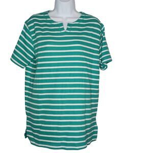 Bechamel Ribbed Striped Tunic Style Top Size Medium